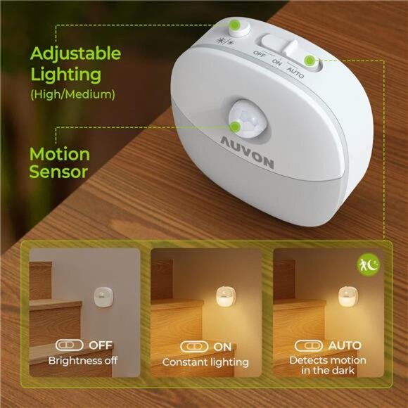Rechargeable Battery Night Light, Mini with Motion Sensor, Warm White LED - Picture 3 of 7